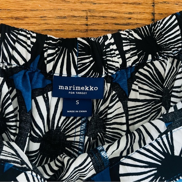 Marimekko Blue and Black Patterned Women Shorts - Picture 5 of 5